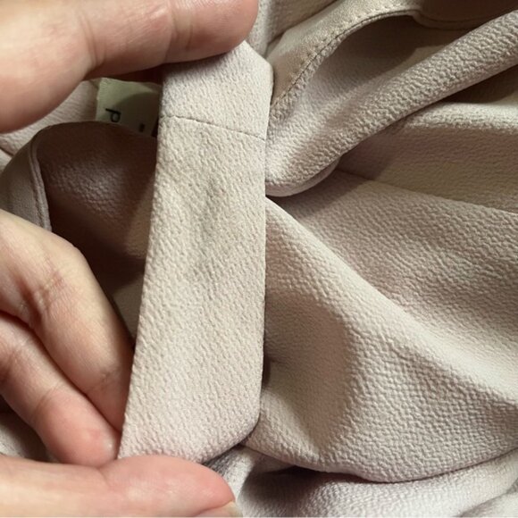 Aritzia Wilfred Darcell Wrap Dress Pink Tie Back Women’s Size Small Midi V-Neck - Picture 13 of 13